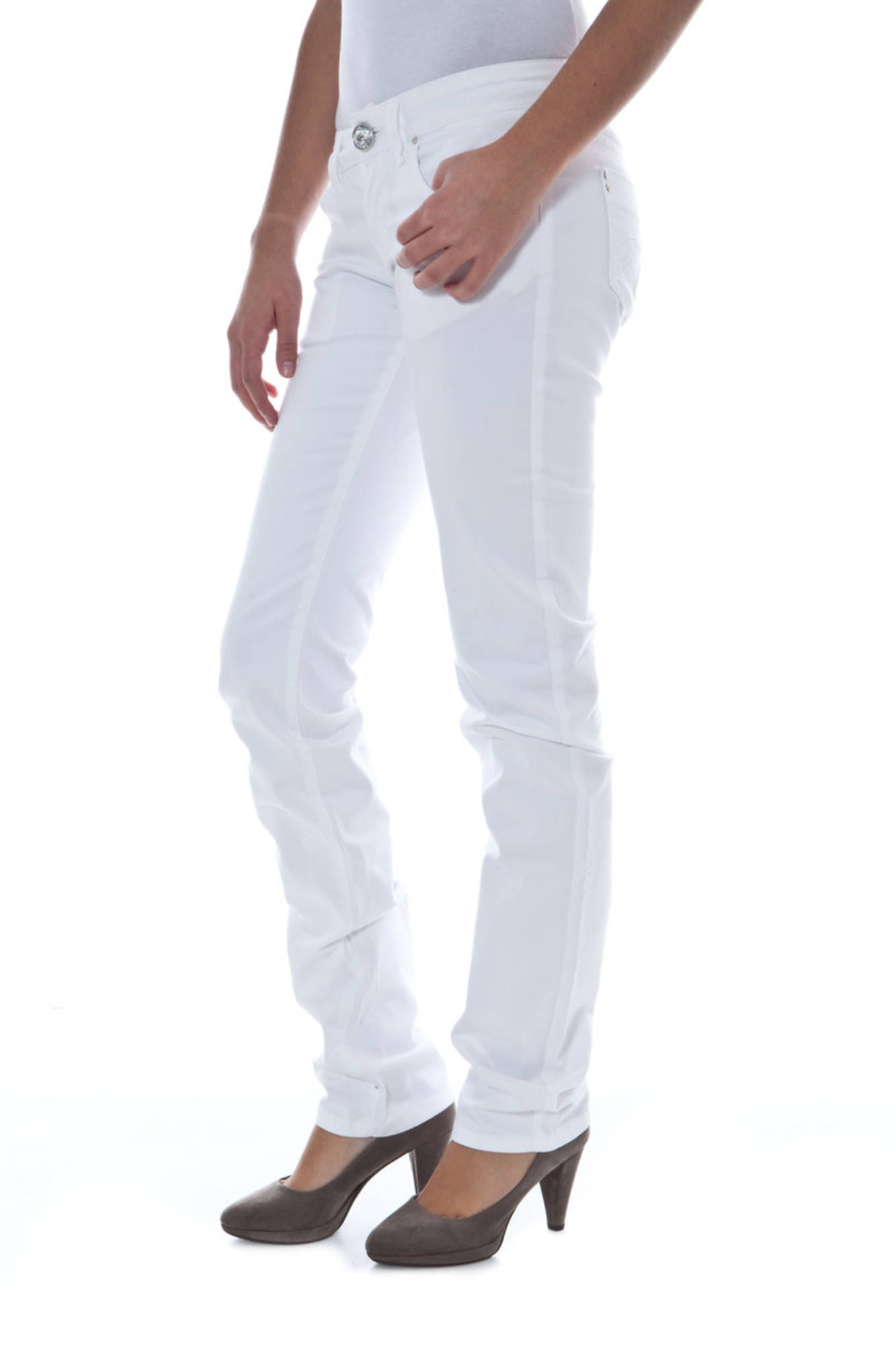 Trousers P1708640429404-NEW-SEXXLADY White Slim Fit - Image 3