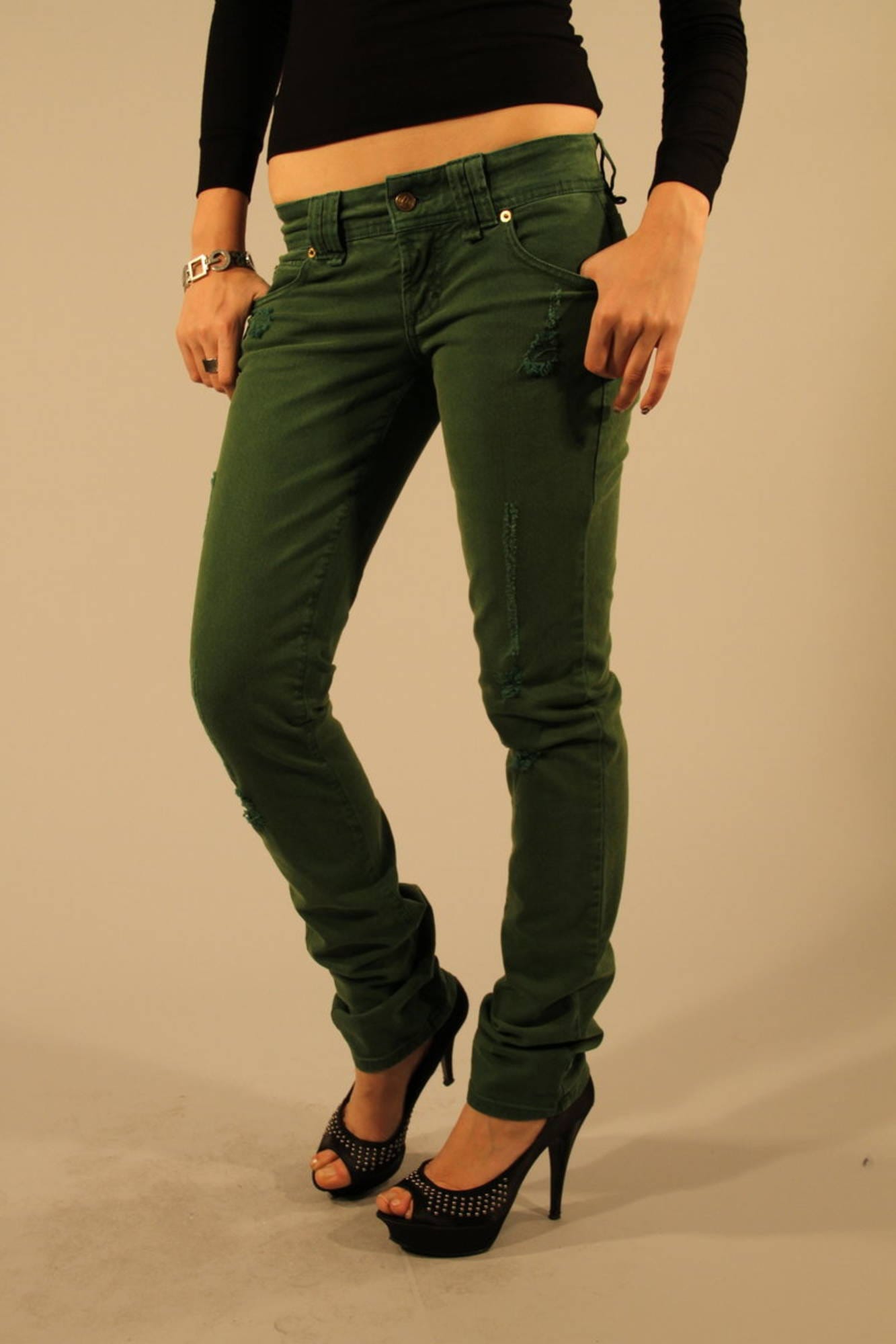Jeans 34-VR7093-48048-1-VVB Green Relaxed Fit - Image 3