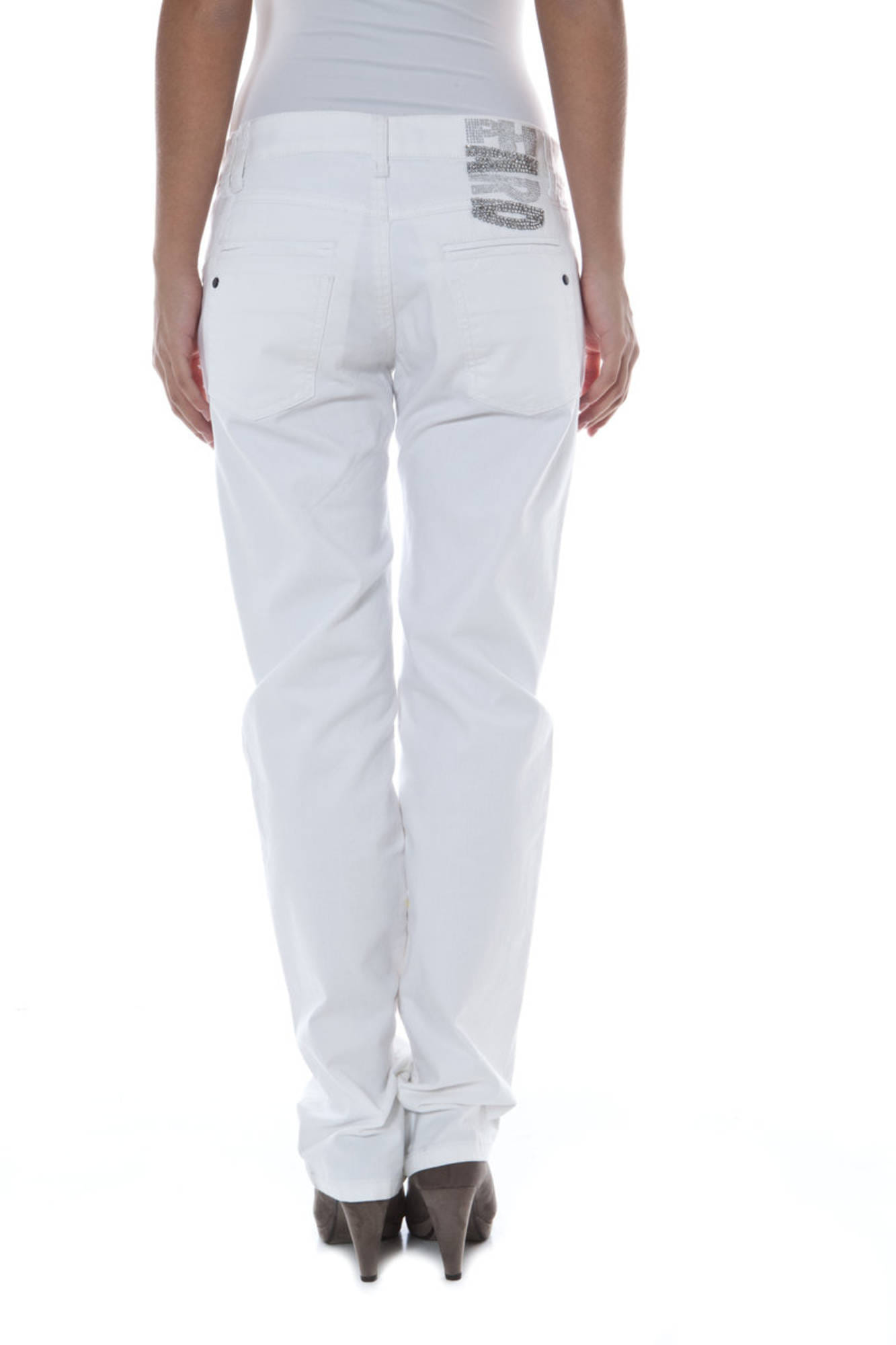 Trousers P17083715107S1JEMMA_9F15AAC White Slim Fit - Image 3