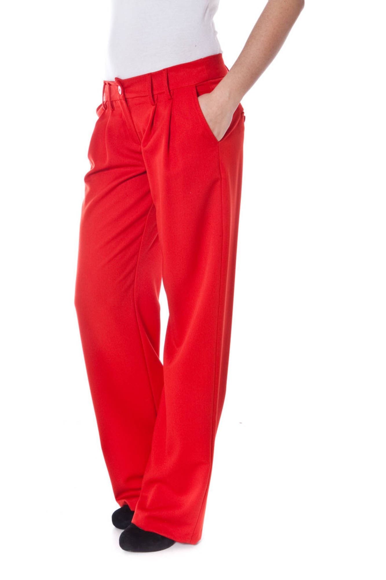 Trousers 6075 Red Slim Fit - Image 3